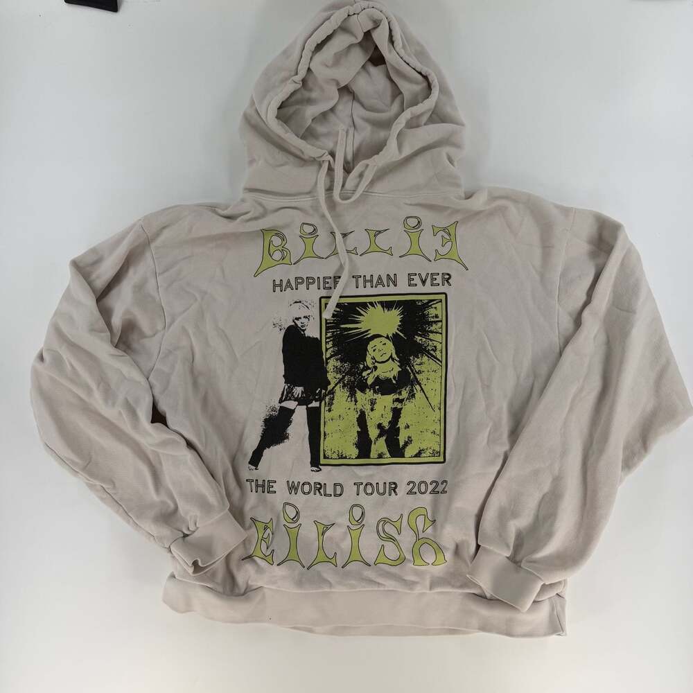 0779 Billie Eilish Happier Than Ever The World Tour 2022 Pullover Hoodie